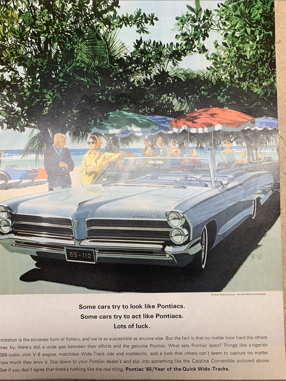 Vintage Saturday Evening Post April 12, 1965 - Pontiac Catalina Convertible Ad